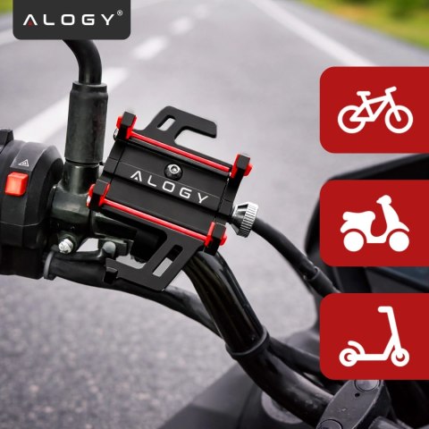 Uchwyt rowerowy na kierownicę Alogy Bike Phone Holder do telefonu 55-95mm na rower motor hulajnogę Czarny