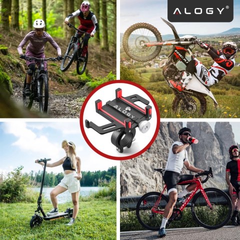 Uchwyt rowerowy na kierownicę Alogy Bike Phone Holder do telefonu 55-95mm na rower motor hulajnogę Czarny