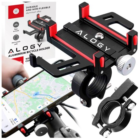 Uchwyt rowerowy na kierownicę Alogy Bike Phone Holder do telefonu 55-95mm na rower motor hulajnogę Czarny