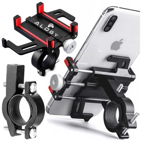 Uchwyt rowerowy na kierownicę Alogy Bike Phone Holder do telefonu 55-95mm na rower motor hulajnogę Czarny