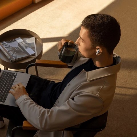 Bezprzewodowe słuchawki dokanałowe Bluetooth 5.2 Baseus Storm 1 TWS z ANC / ENC Białe