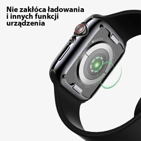 Etui ochronne Usams do Apple Watch 4/5/6/SE 44mm Czarny