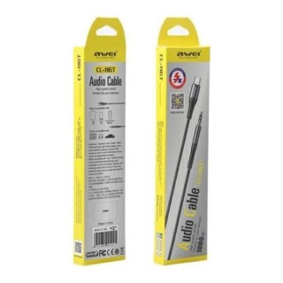 Kabel AWEI Adapter CL-116T USB-C/Jack 3.5 czarny/black