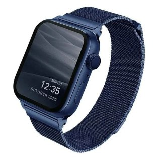Pasek UNIQ Dante Apple Watch Series 4/5/6/7/8/SE/SE2 42/44/45mm Stainless Steel niebieski/marine blue
