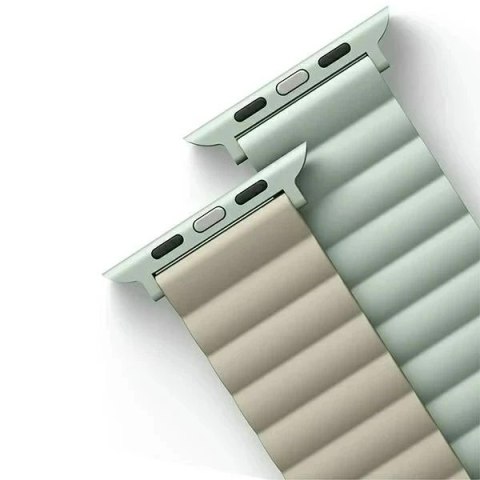 Pasek UNIQ Revix do Apple Watch Series 4/5/6/7/8/SE/SE2 38/40/41mm Reversible Magnetic zielony-beżowy/sage-beige