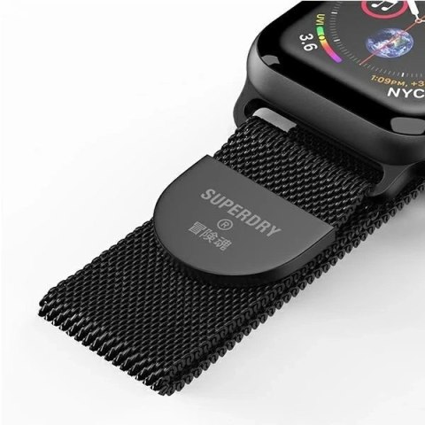 Pasek do smartwatcha SuperDry Watchband Apple Watch 38/40/41 mm Chainmail czarny/black 41681