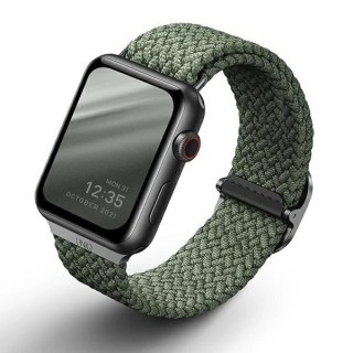Pasek UNIQ Aspen do Apple Watch 44/42/45mm Series 4/5/6/7/8/SE/SE2 Braided zielony/cypress green