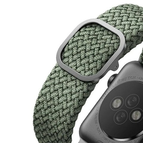 Pasek UNIQ Aspen do Apple Watch 44/42/45mm Series 4/5/6/7/8/SE/SE2 Braided zielony/cypress green