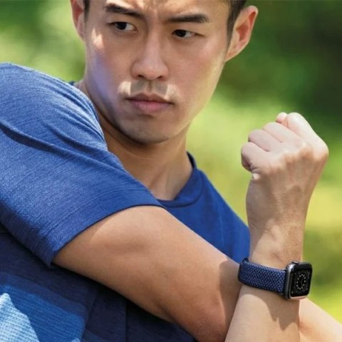 Pasek UNIQ Aspen do Apple Watch 44/42/45mm Series 4/5/6/7/8/SE/SE2 Braided zielony/cypress green