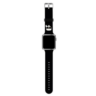 Pasek do smartwatcha Karl Lagerfeld KLAWMSLKK do Apple Watch 38/40/41mm czarny/black strap Silicone Karl Heads