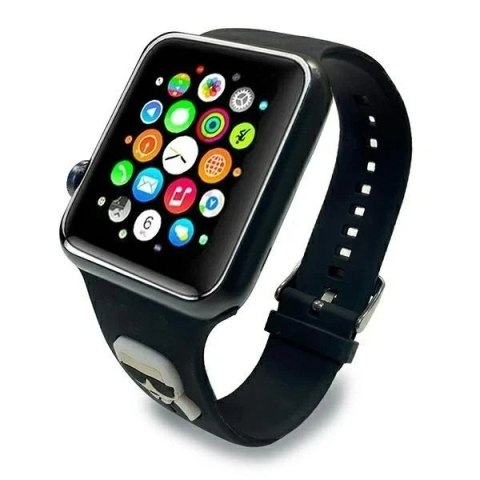 Pasek do smartwatcha Karl Lagerfeld KLAWMSLKK do Apple Watch 38/40/41mm czarny/black strap Silicone Karl Heads