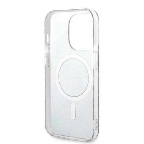 Zestaw Guess GUBPP14XH4EACSW Case+ Charger iPhone 14 Pro Max 6,7" brązowy/brown hard case 4G Print MagSafe