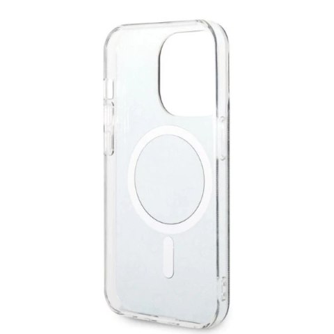 Zestaw Guess GUBPP14LH4EACSK Case+ Charger iPhone 14 Pro 6,1" czarny/black hard case 4G Print MagSafe