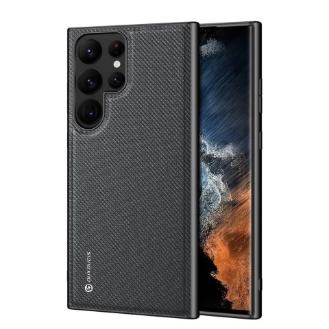 Etui ochronne Dux Ducis Fino do Samsung Galaxy S23 Ultra pokrowiec z silikonową ramką Czarne