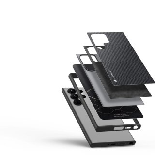 Etui ochronne Dux Ducis Fino do Samsung Galaxy S23 Ultra pokrowiec z silikonową ramką Czarne