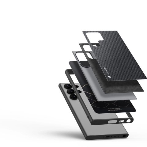 Etui ochronne Dux Ducis Fino do Samsung Galaxy S23 Ultra pokrowiec z silikonową ramką Czarne