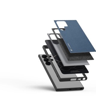 Etui ochronne Dux Ducis Fino do Samsung Galaxy S23 Ultra pokrowiec z silikonową ramką Niebieskie