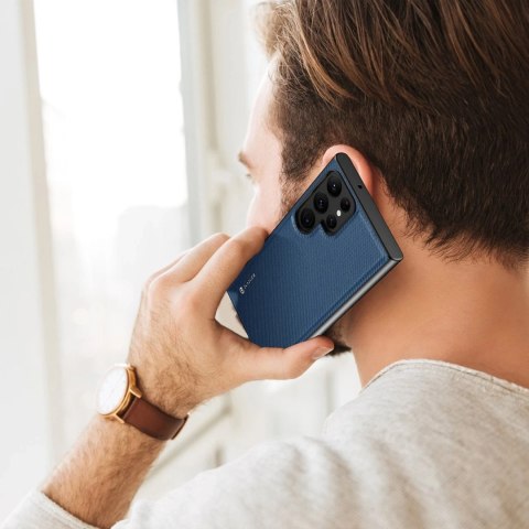 Etui ochronne Dux Ducis Fino do Samsung Galaxy S23 Ultra pokrowiec z silikonową ramką Niebieskie