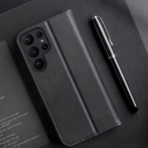 Etui ochronne Dux Ducis Hivo do Samsung Galaxy S23 Ultra pokrowiec z klapką portfel podstawka blokada RFID czarne