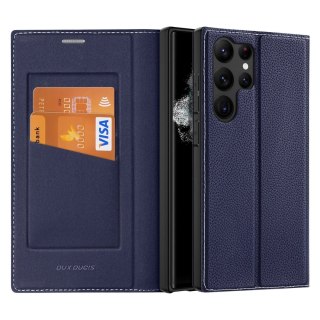 Etui ochronne Dux Ducis Skin X2 do Samsung Galaxy S23 Ultra pokrowiec z klapką portfel podstawka Niebieskie