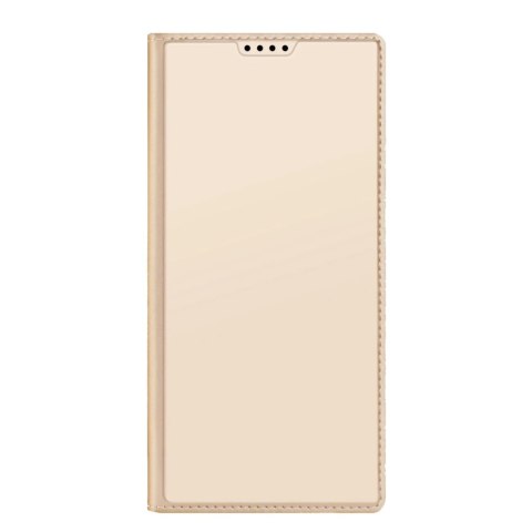 Etui ochronne Dux Ducis Skin Pro do Samsung Galaxy S23 Ultra pokrowiec z klapką portfel na kartę podstawka Złote