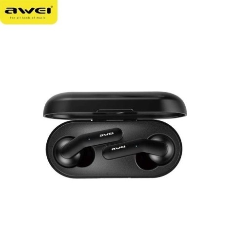 AWEI słuchawki Bluetooth 5.0 T10C TWS + stacja dokująca czarny/black