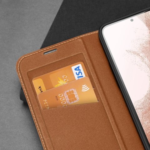 Etui ochronne Dux Ducis Skin X2 do Samsung Galaxy S23 pokrowiec z klapką portfel podstawka brązowe
