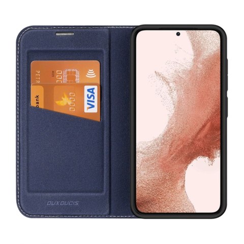 Etui ochronne Dux Ducis Skin X2 do Samsung Galaxy S23 pokrowiec z klapką portfel podstawka niebieskie