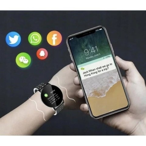 Opaska Smart Band 119 Plus czarno- czerwony /black-red