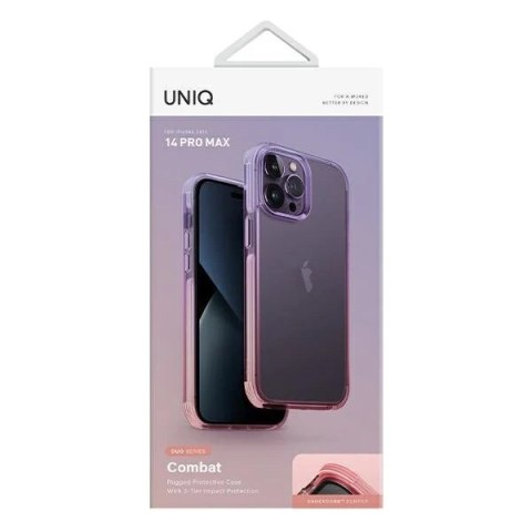 UNIQ etui Combat Duo iPhone 14 Pro Max 6,7" liliowo-różowy/lilac lavender-pink
