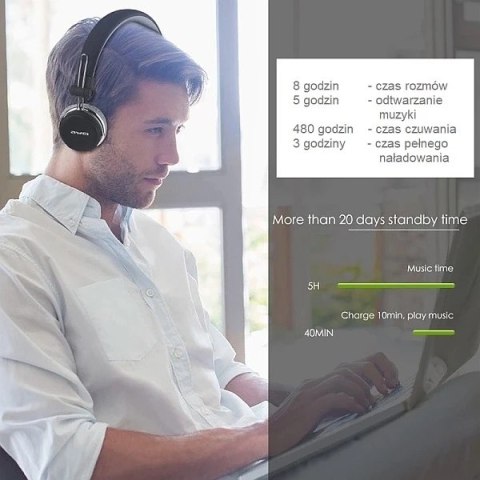 AWEI słuchawki nauszne Bluetooth A700BL czarny