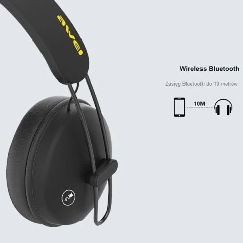 AWEI słuchawki nauszne Bluetooth A800BL czarny