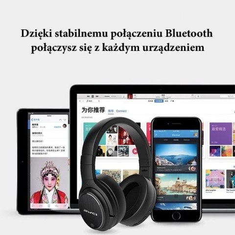 AWEI słuchawki nauszne Bluetooth A950BL czarny ANC
