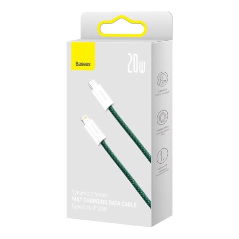 Baseus Dynamic 2 Series kabel USB-A - Lightning 2.4A 480Mb/s 1m zielony