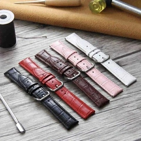 Pasek do Smartwatcha Beline pasek Croco uniwersalny do 20mm różowy/pink