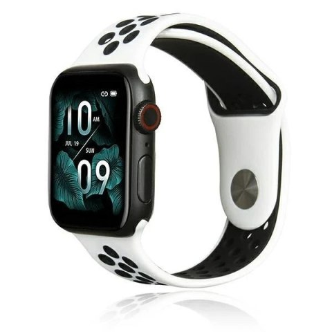Pasek do smartwatcha Beline Sport Silicone do Apple Watch 42/44/45/49mm biało-czarny white/black