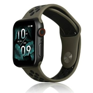 Pasek do smartwatcha Beline Sport Silicone do Apple Watch 42/44/45/49mm brązowo-czarny brown/black