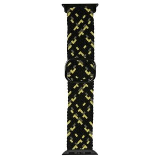 Pasek do smartwatcha Beline Textile do Apple Watch 42/44/45/49mm czarno-limonkowy black/lime