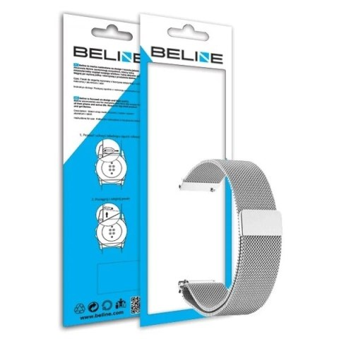 Pasek do smartwatcha pasek uniwersalny Fancy do 22mm srebrny/silver