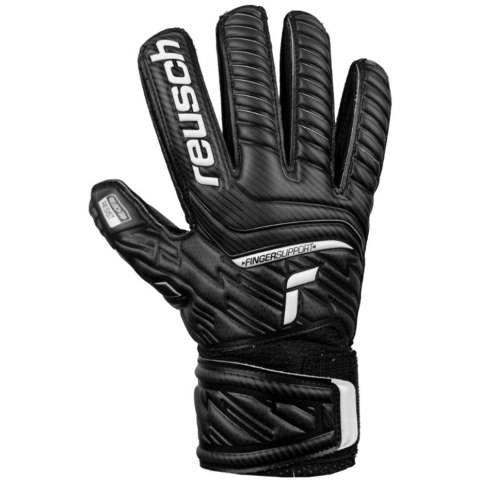 Rękawice bramkarskie Reusch Attrakt Resist Finger Support Junior czarne 5272610 7700 Rękawice bramkarskie Reusch Attrakt Resist Finger Support Junior czarne 5272610 7700