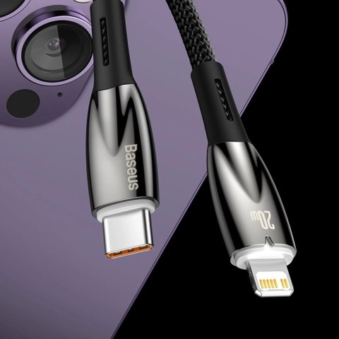 Baseus Glimmer Series kabel do szybkiego ładowania USB-C 480Mb/s PD 100W 1m niebieski