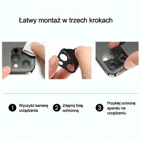 Osłona obiektywu USAMS Camera Lens Glass do iPhone 12 metal BH703JTT02 (US-BH703) biały/white