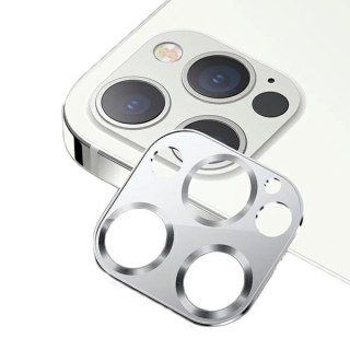 Osłona obiektywu USAMS Camera Lens Glass iPhone do 12 Pro metal BH704JTT01 (US-BH704) srebrny/silver