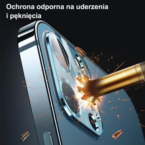 Osłona obiektywu USAMS Camera Lens Glass iPhone do 12 Pro metal BH704JTT01 (US-BH704) srebrny/silver