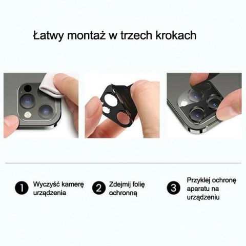 Osłona obiektywu USAMS Camera Lens Glass iPhone do 12 Pro metal BH704JTT04 (US-BH704) niebieski/blue