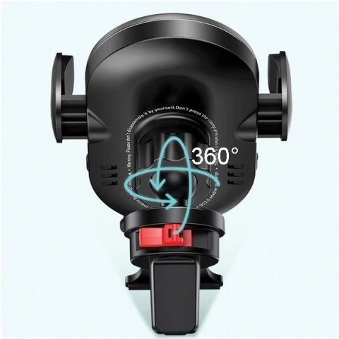 Uchwyt samochodowy do telefonu indukcyjny USAMS US-CD132 15W Automatic do kratki went. CD132ZJ01 czarny/black