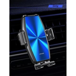 Uchwyt samochodowy do telefonu indukcyjny USAMS US-CD134 15W Automatic do kratki went. Zenya CD134ZJ02 szary/grey