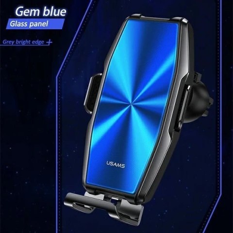 Uchwyt samochodowy do telefonu indukcyjny USAMS US-CD134 15W Automatic do kratki went. Zenya CD134ZJ02 szary/grey