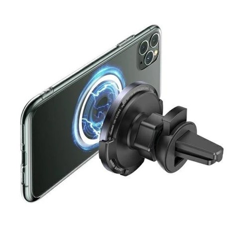 Uchwyt samochodowy do telefonu indukcyjny USAMS US-CD164 15W 2w1 Magnetic do kratki went. czarny/black