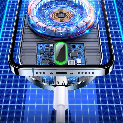 Uchwyt samochodowy na telefon ładowarka indukcyjna QI USAMS Magnetic Car Wireless Charging 15W do kratki (US-CD170)